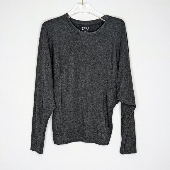 Splits59 Gray Long Dolman Sleeve Top Round Neck Size S - Picture 1 of 6